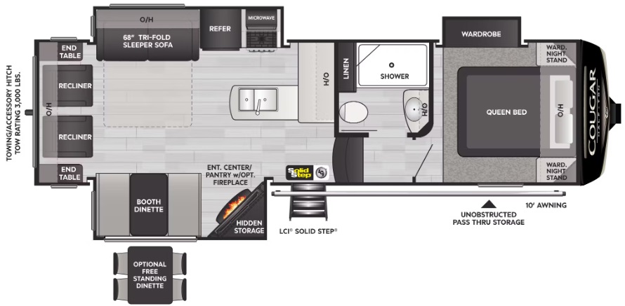 2023 KEYSTONE COUGAR 1/2 TON 27SGS, , floor-plans-day image number 0